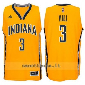 canotta george hill #3 indiana pacers 2014-2015 giallo