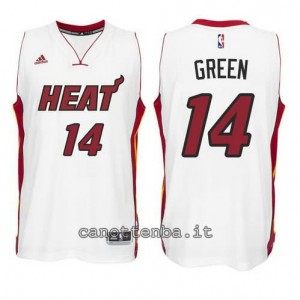 canotta gerald green #14 miami heat 2014-2015 bianca