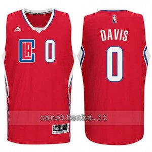 canotta glen davis #0 los angeles clippers 2015-2016 rosso