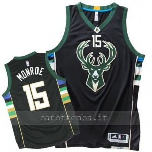 canotta greg monrow #15 milwaukee bucks 2015-2016 nero