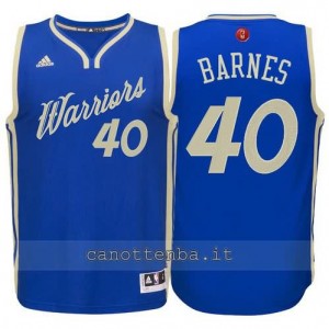 canotta harrison barnes #40 golden state warriors natale 2015 blu