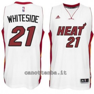 canotta hassan whiteside #21 miami heat 2014-2015 bianca