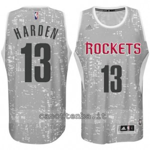 canotta james harden #13 houston rockets lights grigio