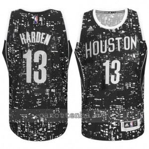 canotta james harden #13 houston rockets lights nero