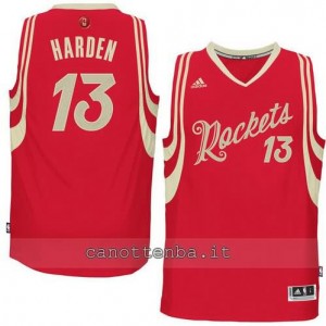 canotta james harden #13 houston rockets natale 2015 rosso