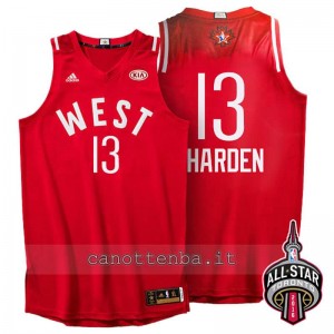 canotta james harden #13 nba all star 2016 rosso