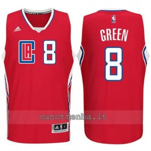 canotta jeff green #8 los angeles clippers 2015-2016 rosso