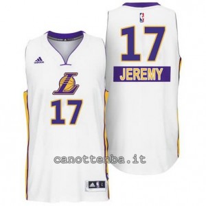canotta jeremy lin #17 los angeles lakers natale 2014 bianca