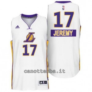 canotta jeremy lin #17 los angeles lakers natale 2014 bianca