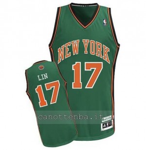 canotta jeremy lin #17 new york knicks verde