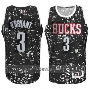 canotta johny o'bryant #3 milwaukee bucks lights nero