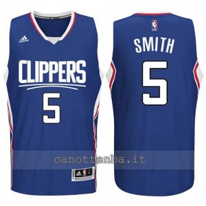 canotta josh smith #5 los angeles clippers 2015-2016 blu