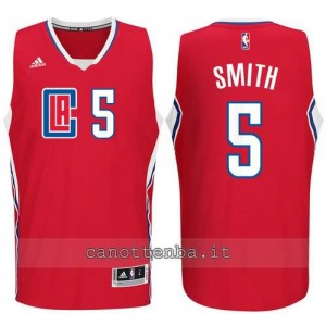 canotta josh smith #5 los angeles clippers 2015-2016 rosso