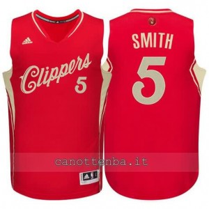 canotta josh smith #5 los angeles clippers natale 2015 rosso