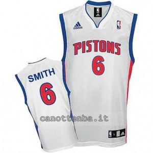 canotta josh smith #6 detroit pistons bianca