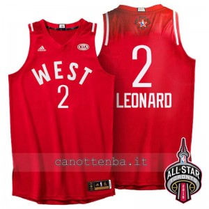 canotta kawhi leonard #2 nba all star 2016 rosso