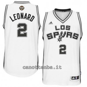 canotta kawhi leonard #2 san antonio spurs 2014-2015 bianca