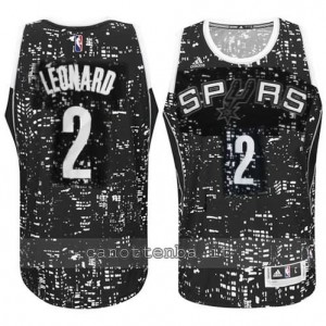 canotta kawhi leonard #2 san antonio spurs lights nero