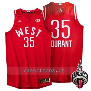 canotta kevin durant #35 nba all star 2016 rosso