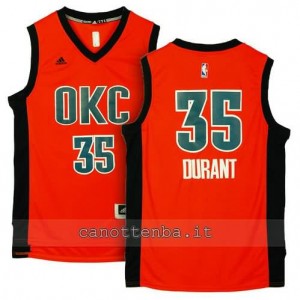 canotta kevin durant #35 oklahoma city thunder 2015-2016 arancia