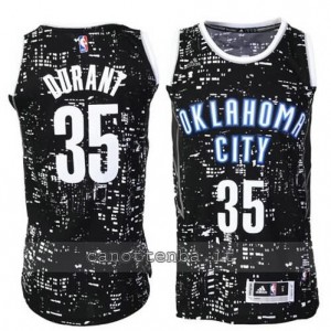 canotta kevin durant #35 oklahoma city thunder lights nero