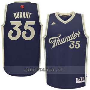canotta kevin durant #35 oklahoma city thunder natale 2015 blu