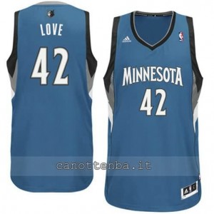 canotta kevin love #42 minnesota timberwolves revolution 30 blu