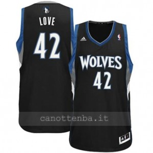 canotta kevin love #42 minnesota timberwolves revolution 30 nero