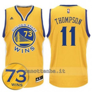 canotta klay thompson #11 golden state warriors 73 wins 2016 giallo