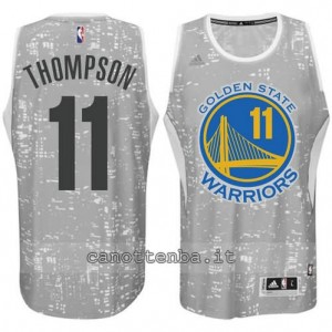 canotta klay thompson #11 golden state warriors lights grigio
