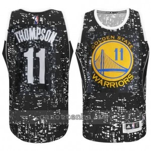 canotta klay thompson #11 golden state warriors lights nero