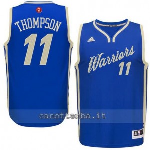 canotta klay thompson #11 golden state warriors natale 2015 blu