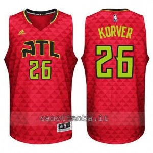 canotta kyle korver #26 atlanta hawks 2015-2016 rosso