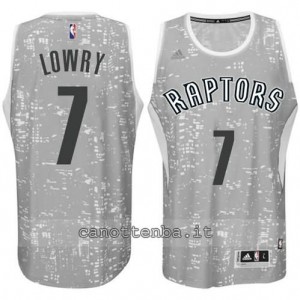 canotta kyle lowry #7 toronto raptors lights grigio