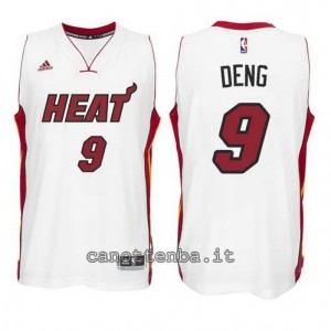 canotta luol deng #9 miami heat 2014-2015 bianca