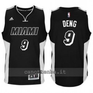 canotta luol deng #9 miami heat 2014-2015 nero