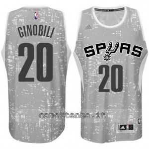 canotta manu ginobili #20 san antonio spurs lights grigio