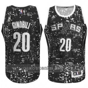 canotta manu ginobili #20 san antonio spurs lights nero