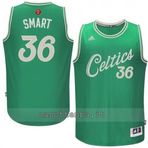 canotta marcus smart #36 boston celtics natale 2015 verde