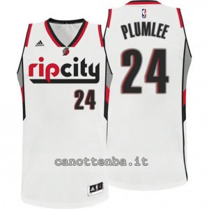 canotta mason plumlee #24 portland trail blazers revolution 30 bianca