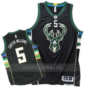 canotta michael carter-williams #5 milwaukee bucks 2015-2016 nero