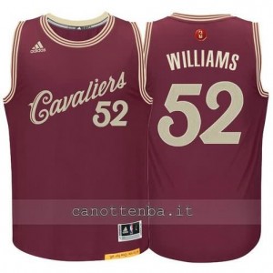 canotta mo williams #52 cleveland cavaliers natale 2015 resso