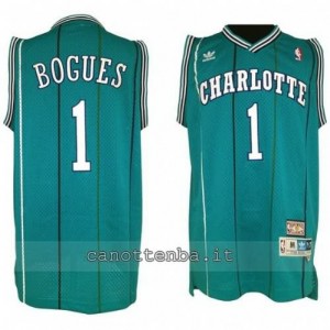 canotta muggsy bogues #1 charlotte hornets retro