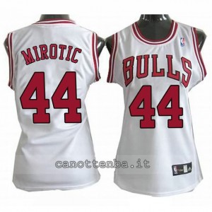 canotta basket donna chicago bulls nikola mirotic #44 bianca