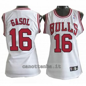 canotta basket donna chicago bulls pau gasol #16 bianca