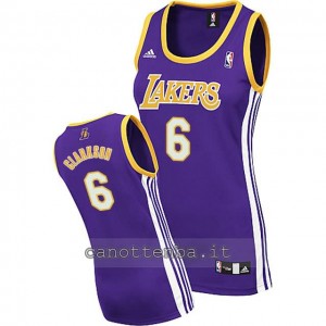 canotta basket donna los angeles lakers jordan clarkson #6 blu