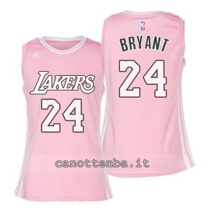 canotta basket donna los angeles lakers kobe bryant #24 rosa