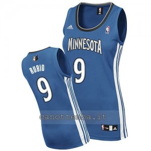 canotta basket donna minnesota timberwolves ricky rubio #9 blu