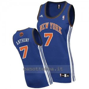 canotta basket donna new york knicks carmelo anthony #7 blu