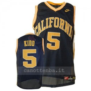 canotta ncaa north california jason kidd #5 navy blu